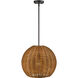 Elise 1 Light 16 inch Natural Indoor Pendant Ceiling Light